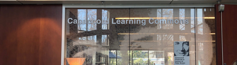 Canaccord Learning Commons sign